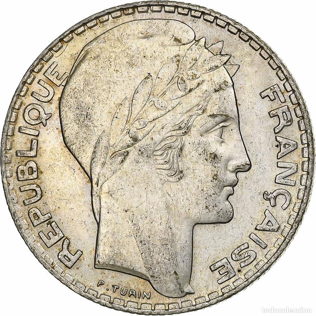 Monedas antiguas de Europa: [#1116054] Moneda, Francia, Turin, 10 Francs, 1938, Paris, EBC, Plata, KM:878, Gadoury:801