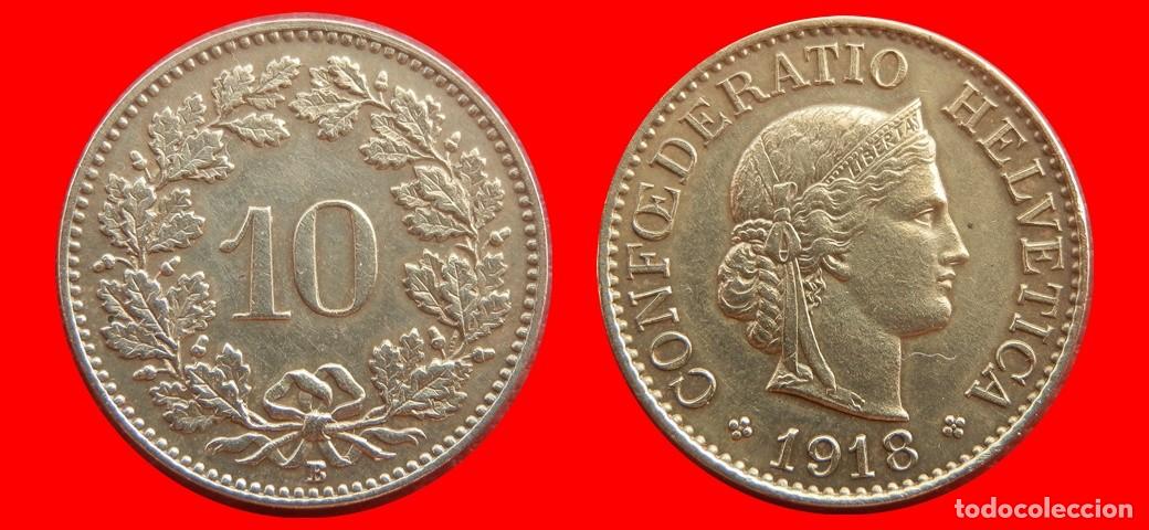 Monedas antiguas de Europa: 10 RAPPEN 1918SUIZA-155141