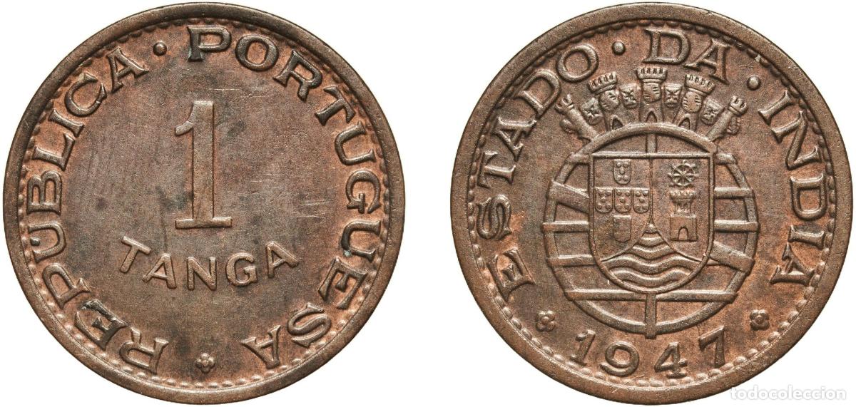 Monedas antiguas de Europa: India Republic 1947 1 Tanga - Republic (Lisboa mint) Bronze Lisbon Mint (1000000) 6.09g AU KM 24 G