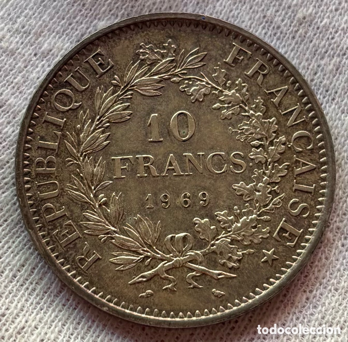 Monedas antiguas de Europa: Moneda PLATA FRANCIA 10 Francos 1969. Francs