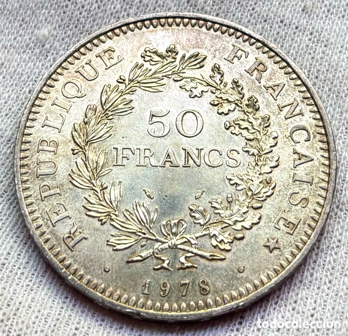 Monedas antiguas de Europa: Moneda PLATA FRANCIA 50 Francos 1978 SC/SC- . Francs