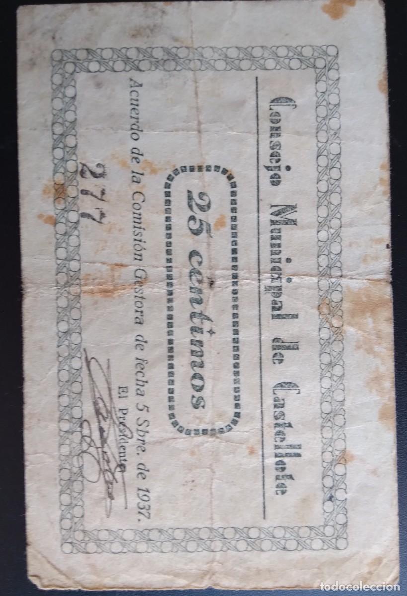 Monedas antiguas de Europa: CASTELLOTE *1937*25 CTS N&deg; 277O