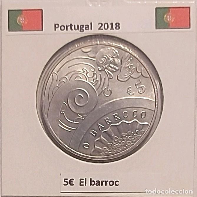 Monedas antiguas de Europa: 5 euros Portugal 2018 O baroco cu/ni