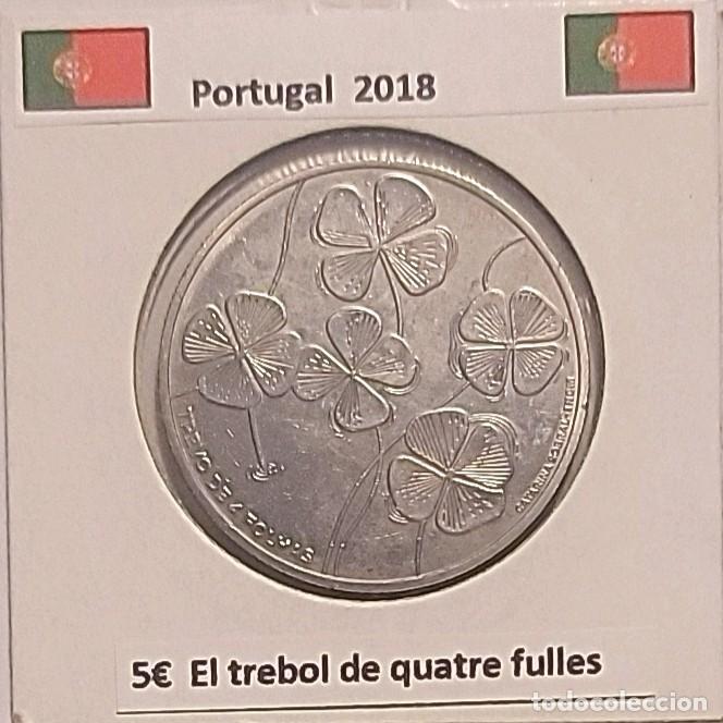 Monedas antiguas de Europa: 5 euros Portugal 2018 Trvo do 4 folhas cu/ni