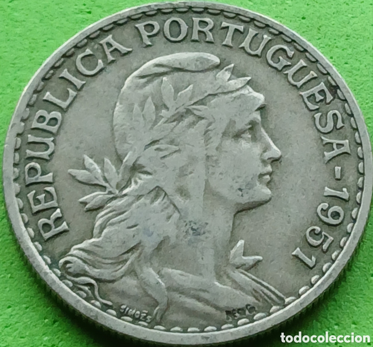 Monedas antiguas de Europa: Portugal 1 escudo 1951 km#578