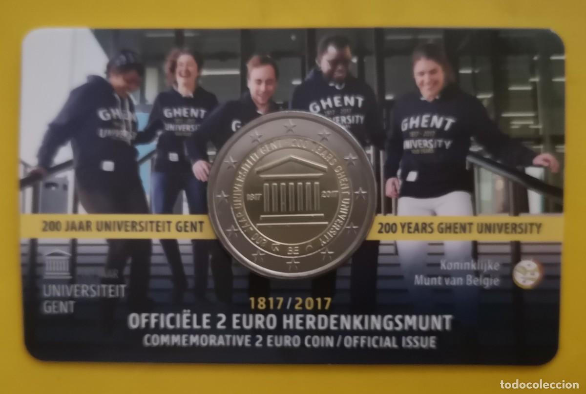 Monete antiche di Europa: MONEDA DE BELGICA 2017- COINCARD 2 EUROS UNIVERSIDAD DE GANTE