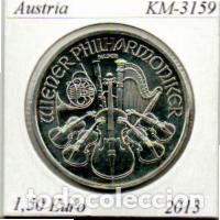 Monedas antiguas de Europa: AUSTRIA 2013, 1,50 EURO, FILARMONICA, AG, SC, GOLPECITO EN CANTO