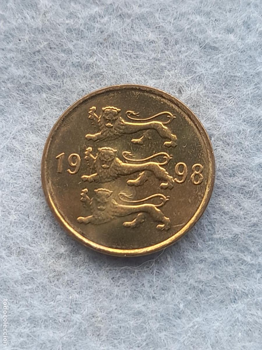 Alte M&uuml;nzen aus Europa: Estonia. 10 Senti. A&ntilde;o 1998.