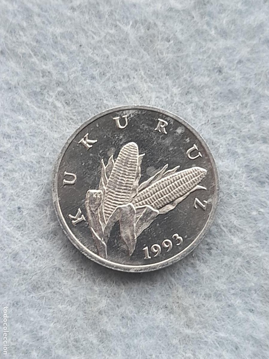 Alte M&uuml;nzen aus Europa: Croacia. 1 Lipa. A&ntilde;o 1993.