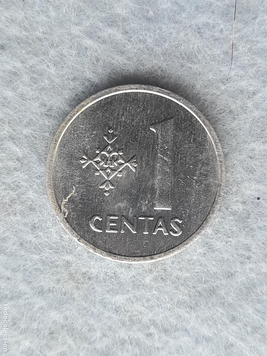 Monedas antiguas de Europa: Lituania. 1 Centas. A&ntilde;o 1991. Sin circular. - Foto 2