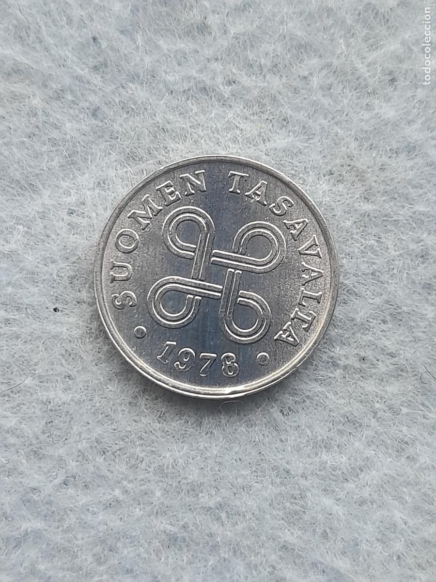 Moedas antigas da Europa: Finlandia. 1 Penique. A&ntilde;o 1978. Sin circular.