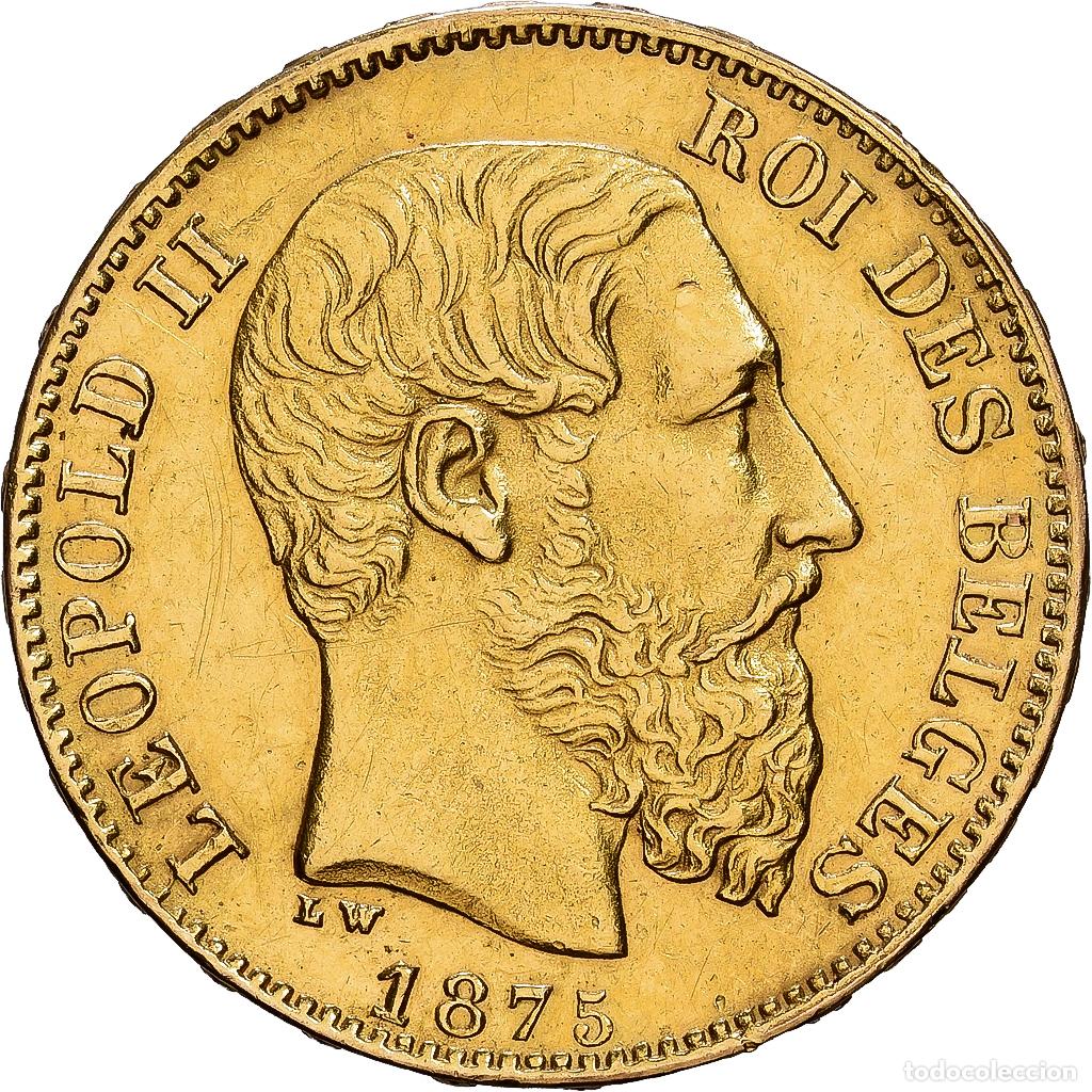 Monedas antiguas de Europa: [#1203254] B&eacute;lgica, Leopold II, 20 Francs, 20 Frank, 1875, Brussels, Oro, MBC+, KM:37