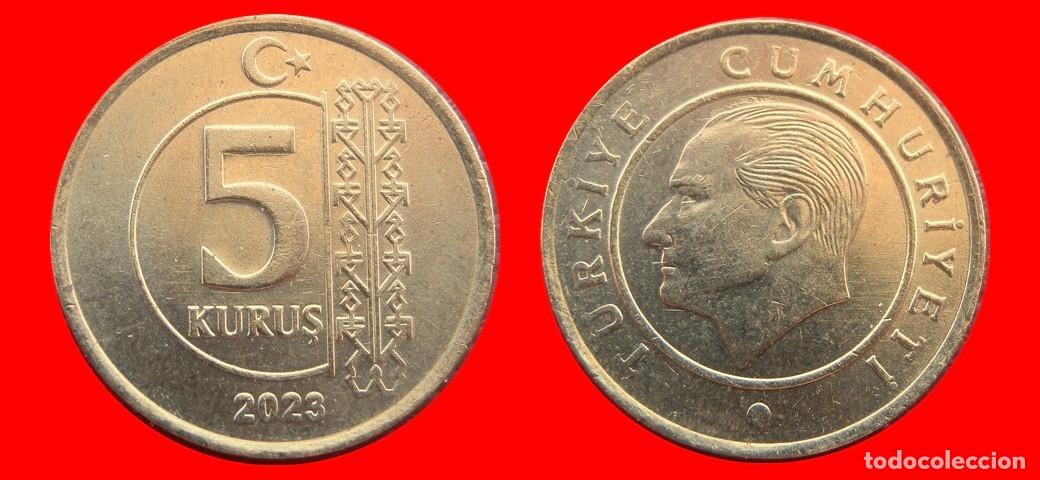Monedas antiguas de Europa: 5 KURUS 2023 SIN CIRCULAR TURQUIA-9740SC