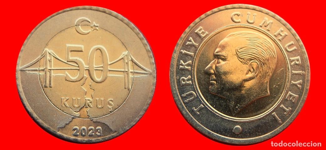 Monedas antiguas de Europa: 50 KURUS 2023 SIN CIRCULAR TURQUIA-9743SC