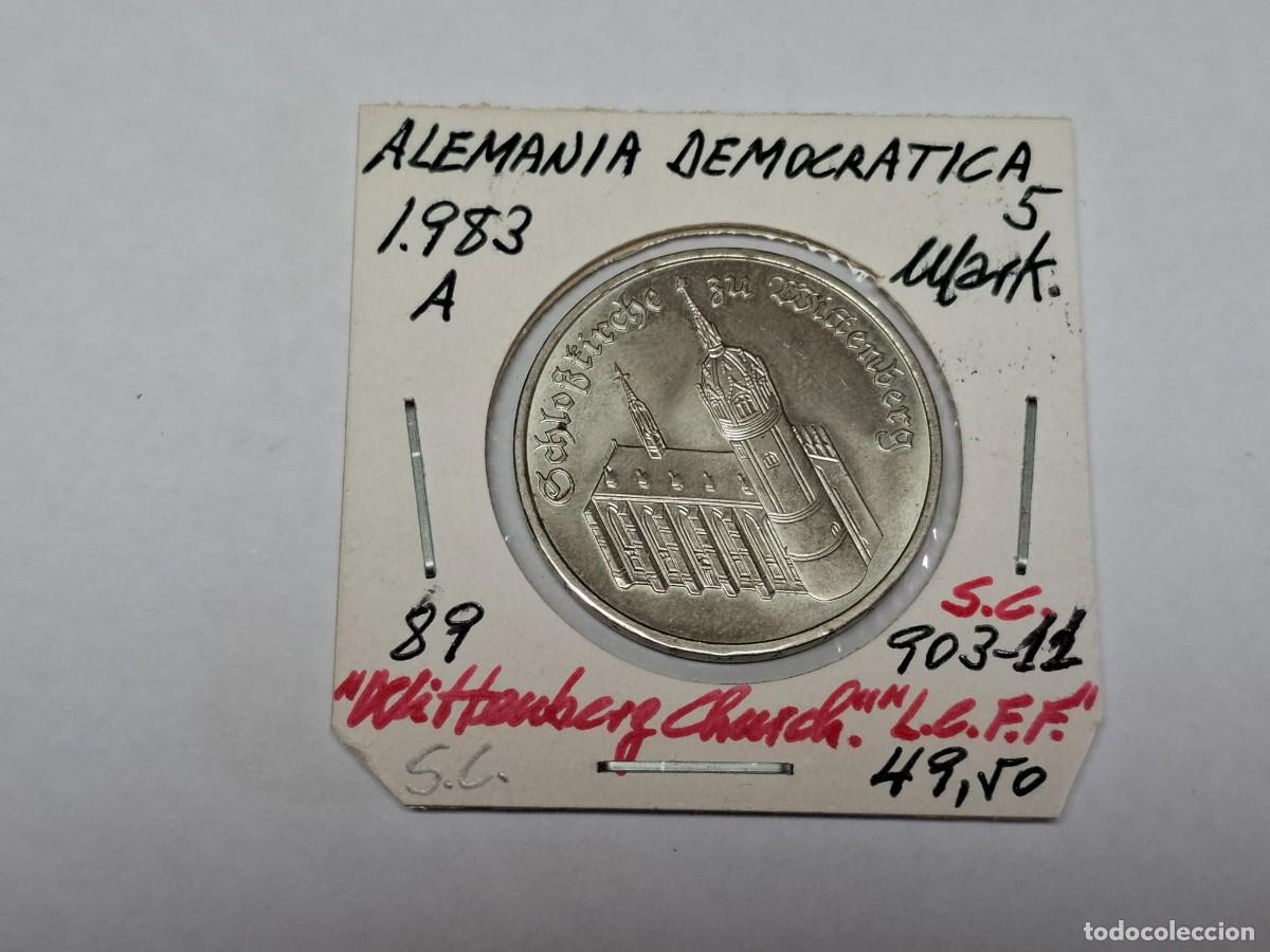 Monedas antiguas de Europa: 5 MARKS de 1983 A KM 89 ALEMANIA DEMOCRATICA en SIN CIRCULAR
