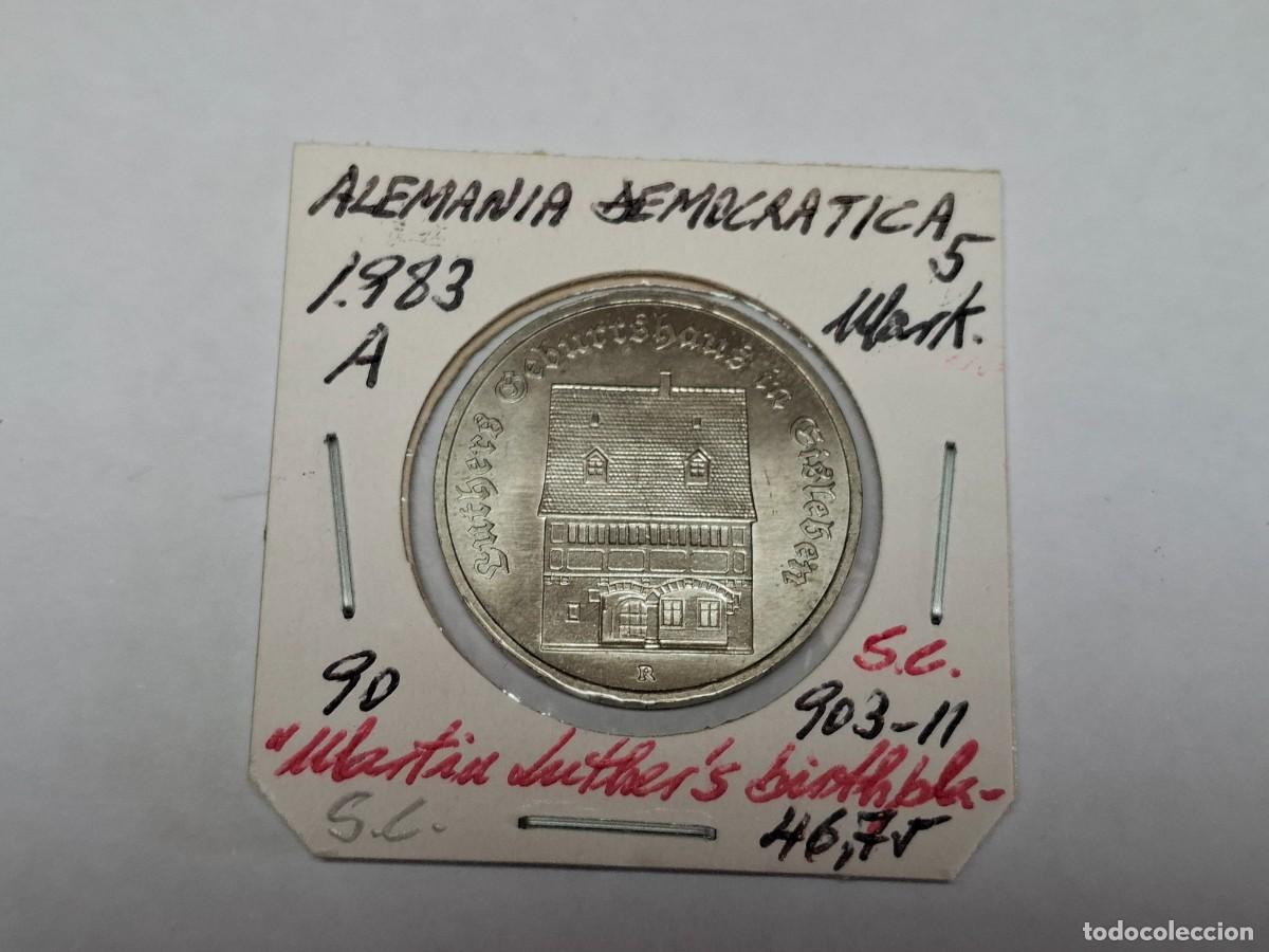 Monedas antiguas de Europa: 5 MARKS de 1983 A KM 90 ALEMANIA DEMOCRATICA en SIN CIRCULAR