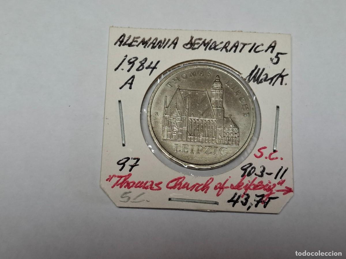 Monedas antiguas de Europa: 5 MARKS de 1984 A KM 97 ALEMANIA DEMOCRATICA en SIN CIRCULAR