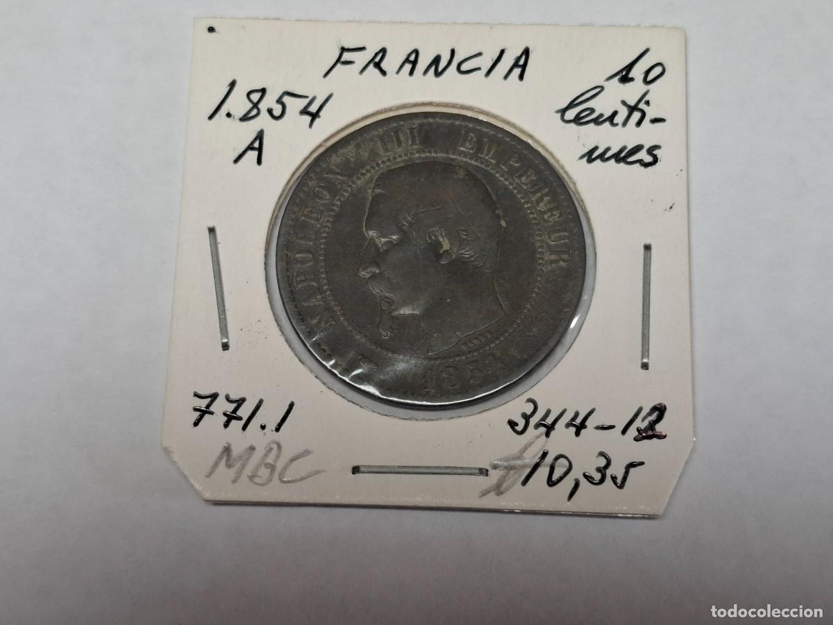 Monedas antiguas de Europa: 10 CENTIMES de 1854 A KM 771.1 FRANCIA en MBC