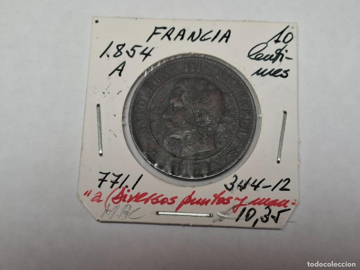 Monedas antiguas de Europa: 10 CENTIMES de 1854 A KM 771.1 FRANCIA en MBC