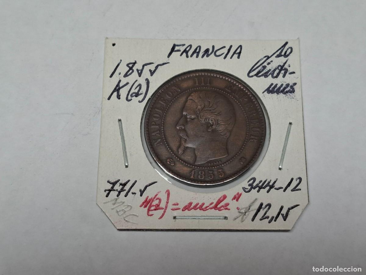 Monedas antiguas de Europa: 10 CENTIMES de 1855 K a KM 771.5 FRANCIA en MBC
