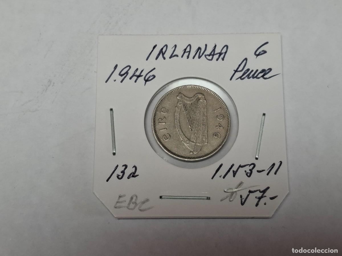 Monedas antiguas de Europa: 6 PENCE de 1946 KM 13a IRLANDA en EBC