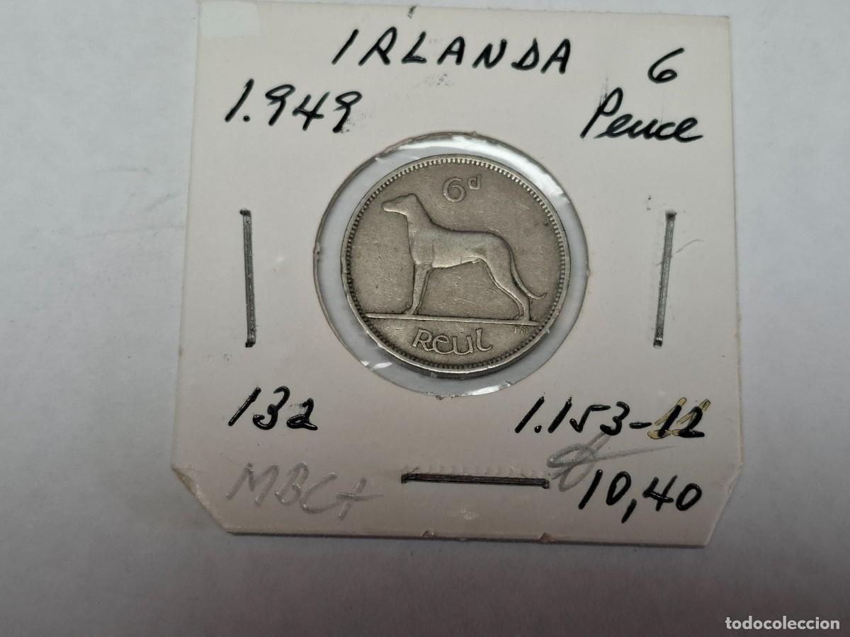 Monedas antiguas de Europa: 6 PENCE de 1949 KM 13a IRLANDA en MBC+