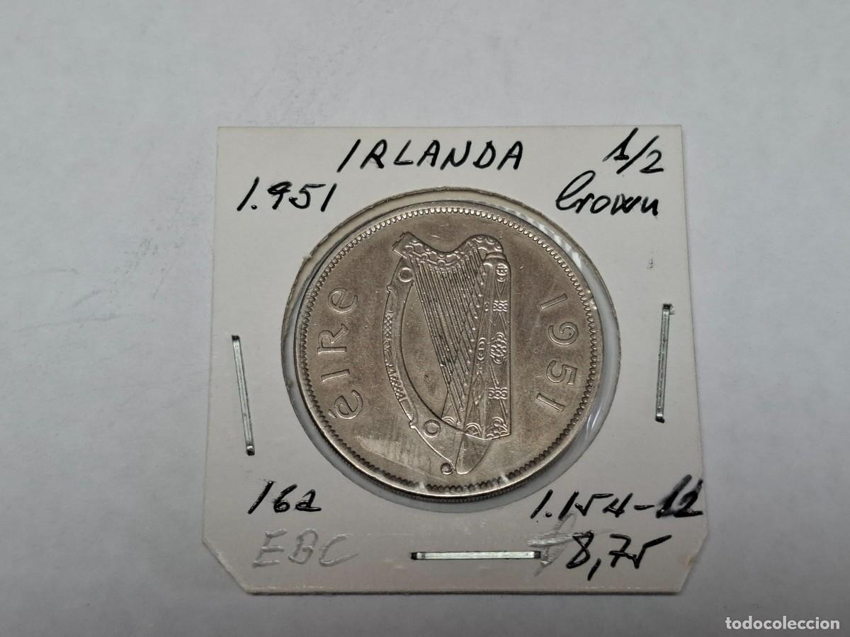 Monedas antiguas de Europa: 1/2 CROWN de 1951 KM 16a IRLANDA en EBC