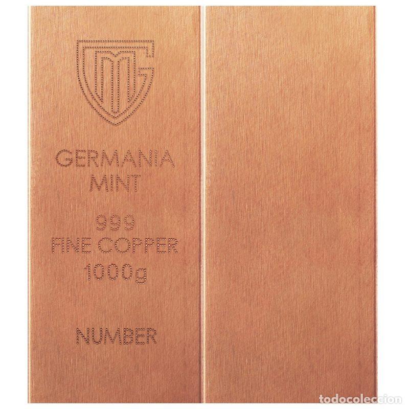 Monedas antiguas de Europa: GERMANIA MINT LINGOTE KILO COBRE 999 BAR FINE COPPER