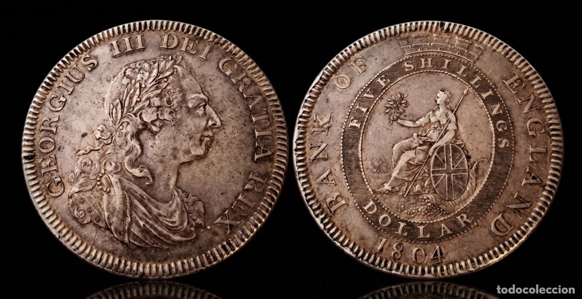 Monedas antiguas de Europa: Gran Breta&ntilde;a 1 D&oacute;lar George III 1804 Soho Km Tn1 Plata Mbc+ Vf+