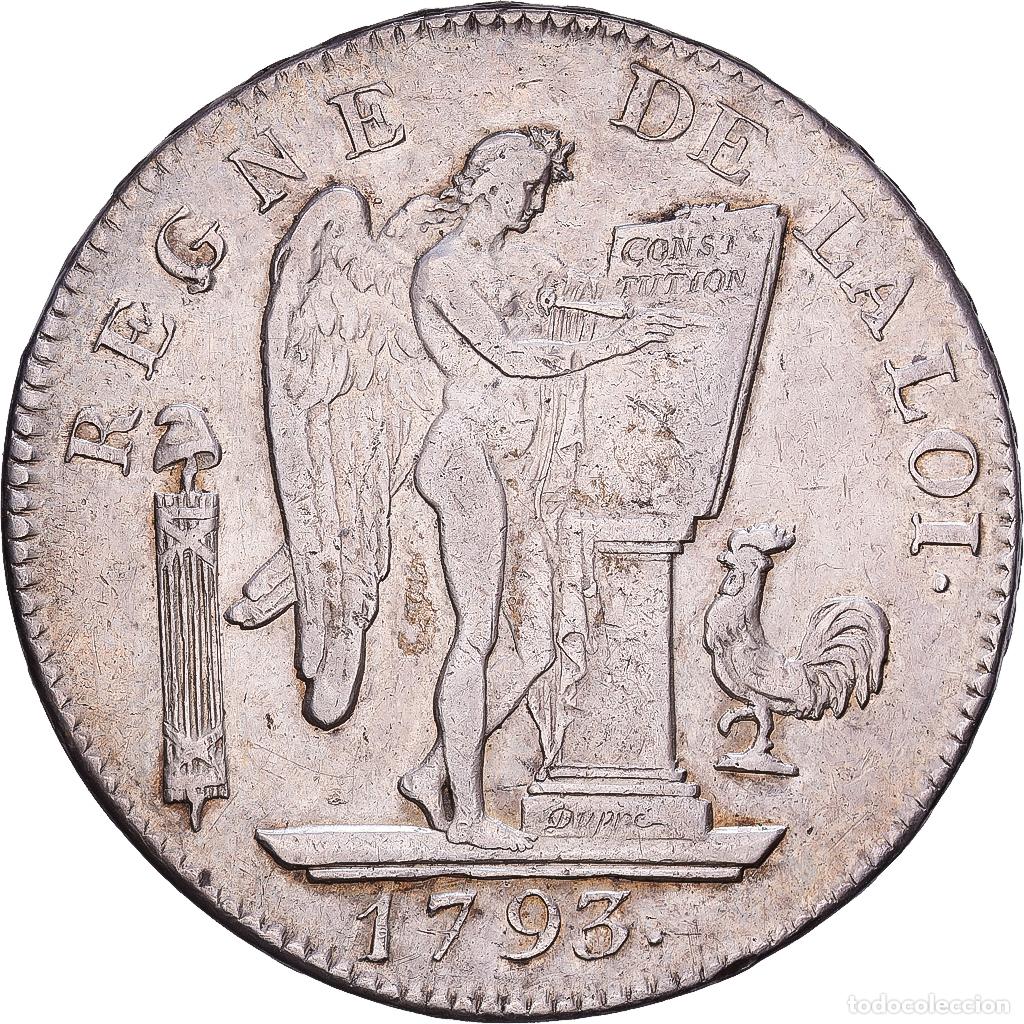 Monedas antiguas de Europa: [#1203170] Francia, 6 Livres, &Eacute;cu de 6 livres fran&ccedil;oise, 1793 / AN II, Paris, Plata, MBC