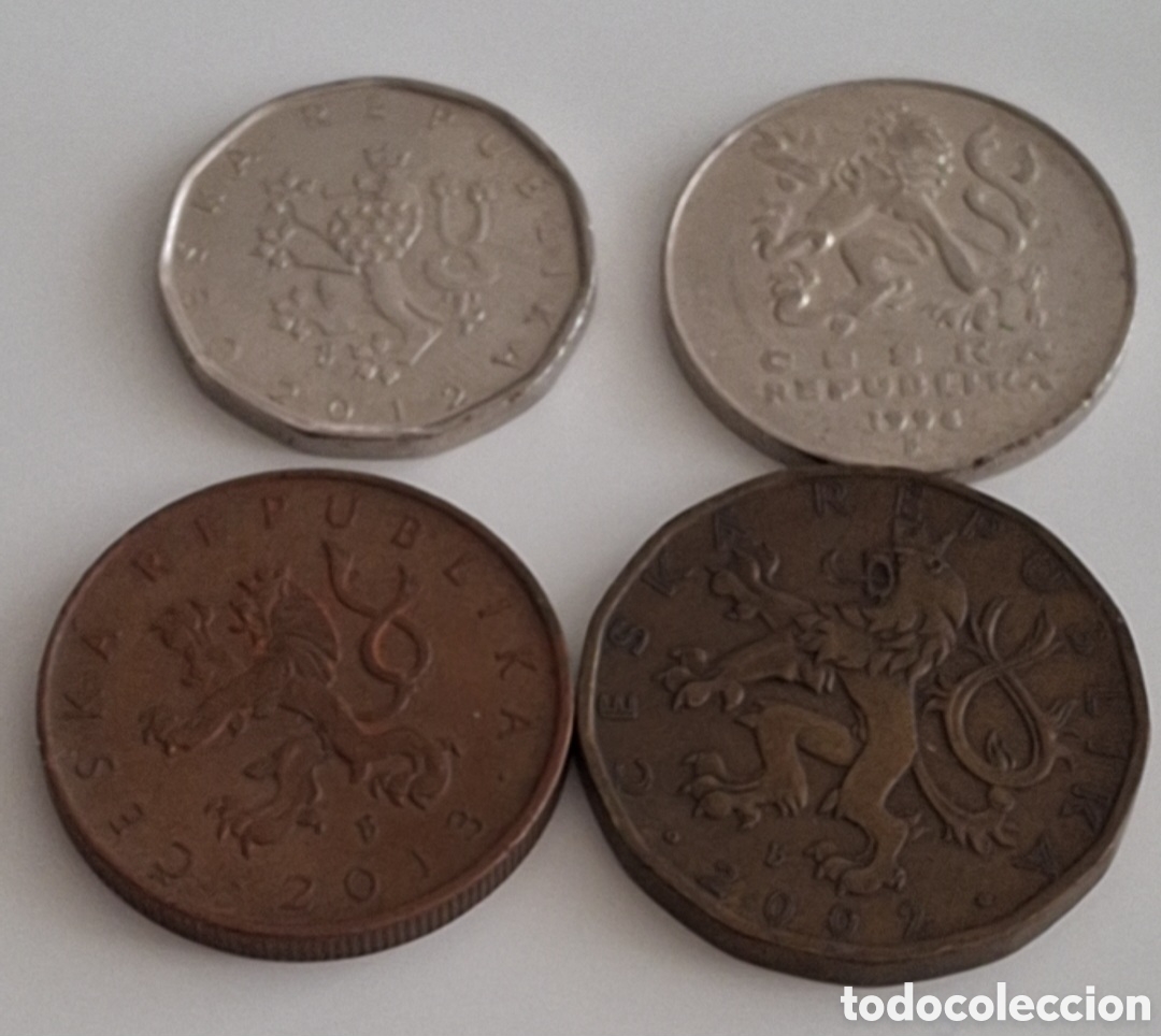 Monnaies anciennes de Europe: Lote cuatro monedas Chequia