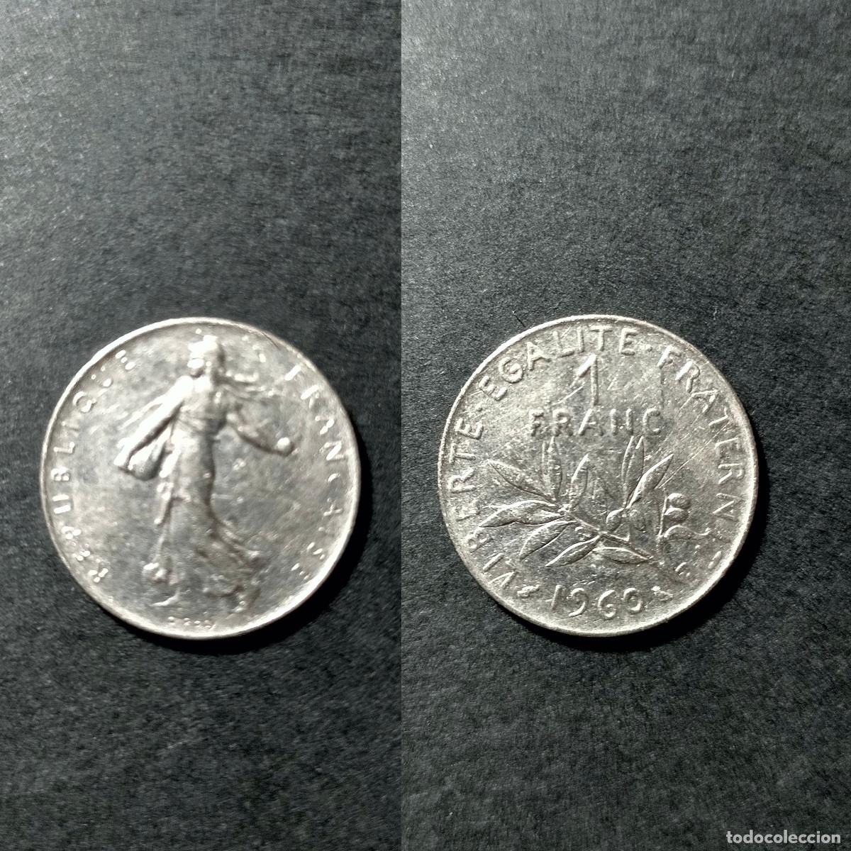 Monedas antiguas de Europa: &rdquo;1 Franc 1960&rdquo; - Rep&uacute;blica Francesa