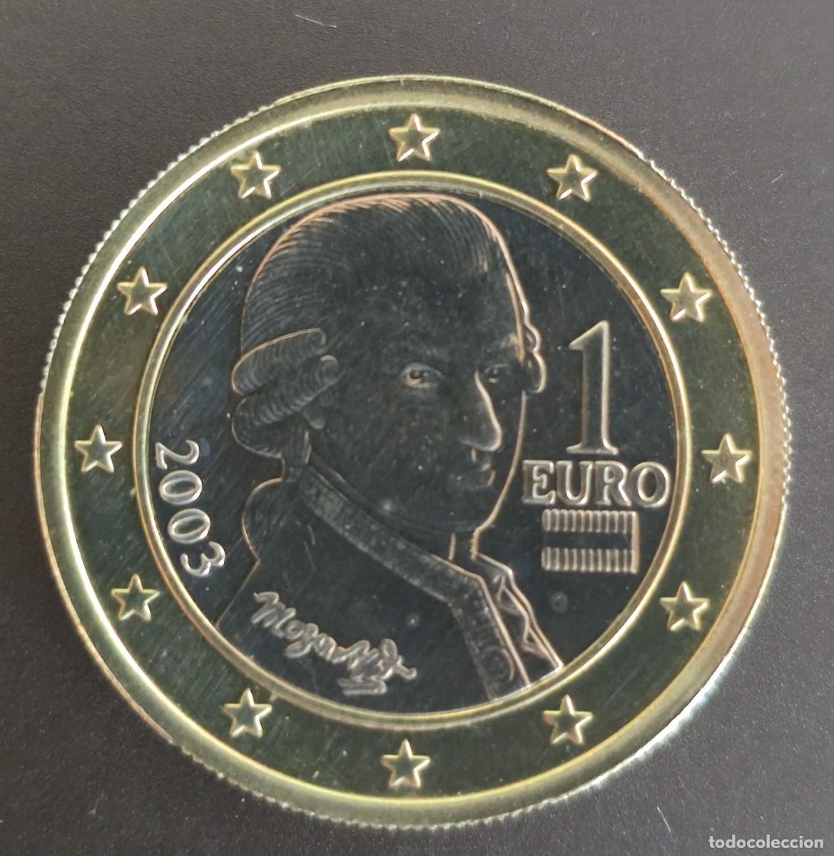 Old Coins of Europe: Moneda de Austria 2003 - 1 Euro - SACADA DE CARTERA ORIGINAL