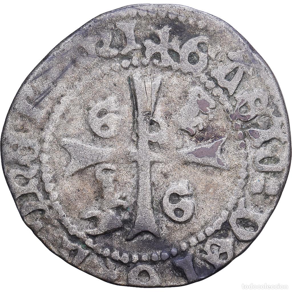 Monedas antiguas de Europa: [#1203226] Francia, Gaston de Foix, Blanc, Blanc aux tr&egrave;fles, 1455-1471, Morlaas, Vell&oacute;n