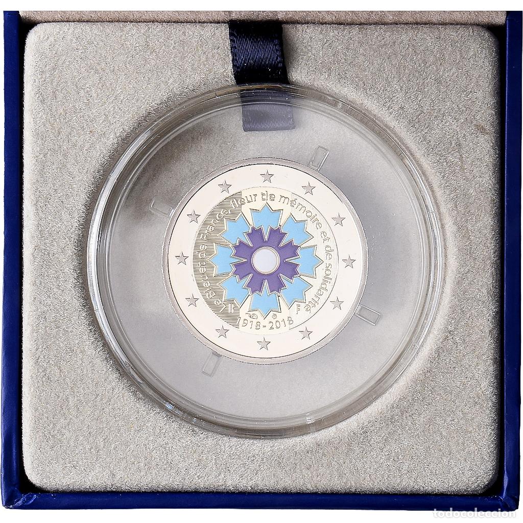 Monedas antiguas de Europa: [#1546817] Francia, 2 Euro, bleuet de France, Prueba, 2018, MDP, Bimet&aacute;lico, FDC