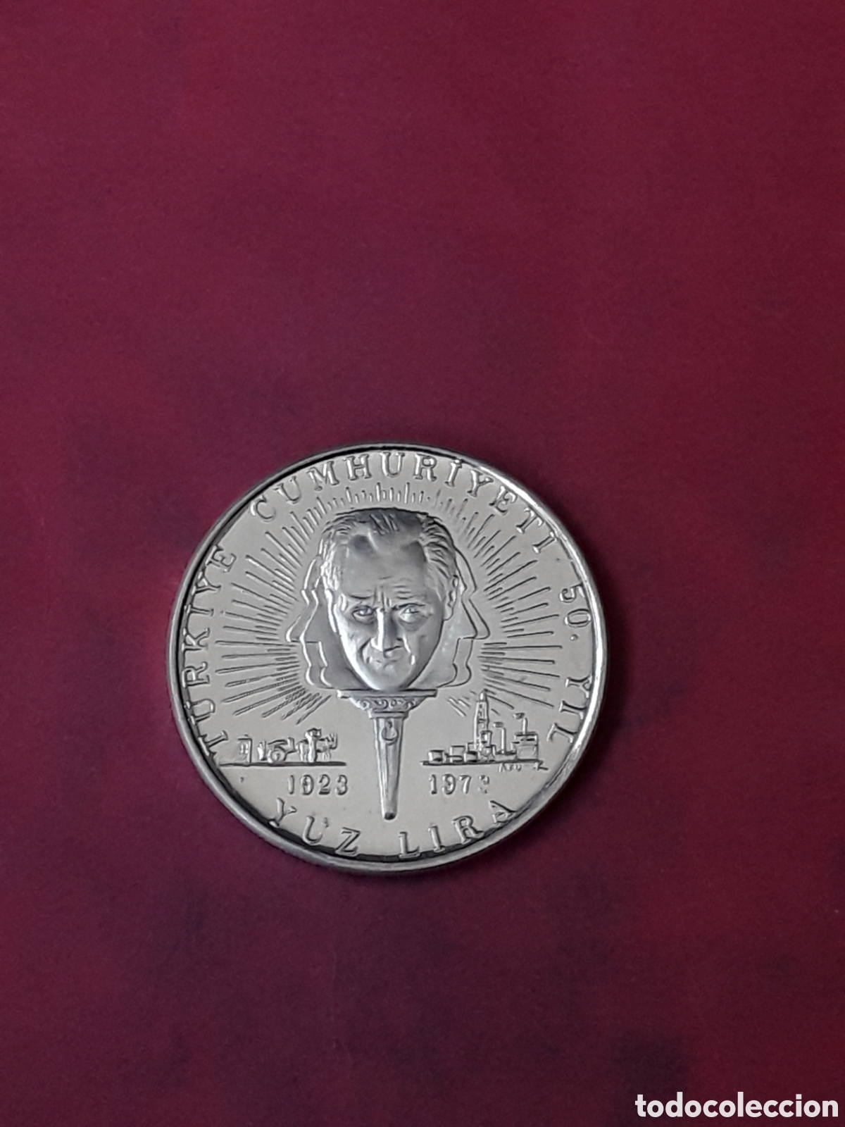 Monedas antiguas de Europa: TURQUIA 100 LIRAS 1973 PLATA. NUEVA
