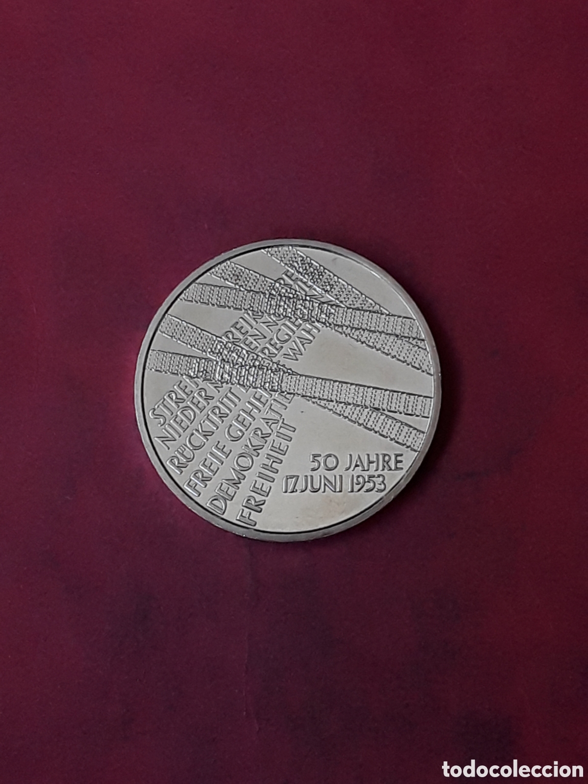 Monedas antiguas de Europa: 10 EUROS ALEMANIA 2003 PLATA. 50 ANIVERSARIO SUBLEBACION POPULAR. NUEVA.