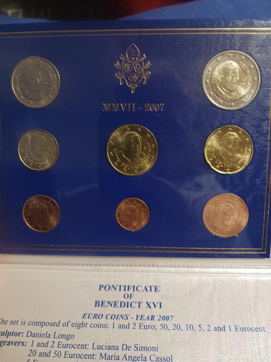 Monedas antiguas de Europa: Vaticano 2004 8 valores euro 1 c&eacute;ntimo a 2 euros en cartera oficial