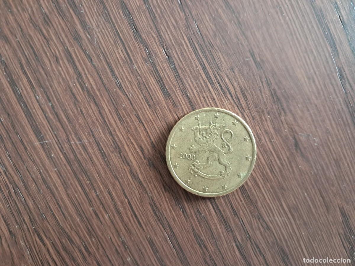 Monedas antiguas de Europa: moneda de 50 c&eacute;ntimos de euro de Finlandia, a&ntilde;o 2000