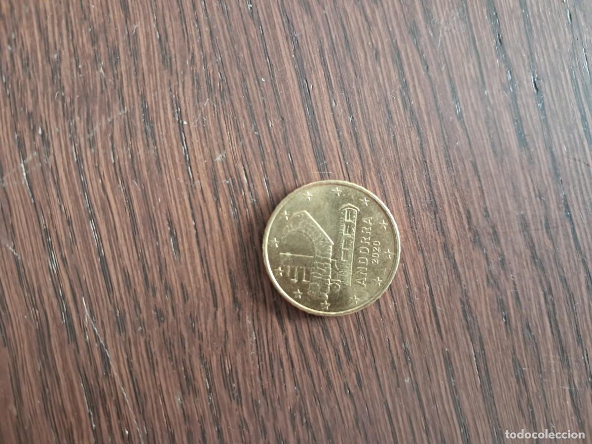 Monedas antiguas de Europa: moneda de 50 c&eacute;ntimos de euro de Andorra, a&ntilde;o 2020.