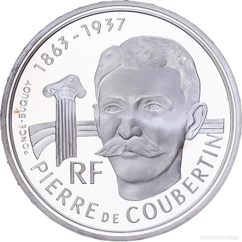 Monedas antiguas de Europa: [#1547011] Francia, 100 Francs, 1992 Olympics, Albertville, Pierre de Coubertin, 1991, MDP