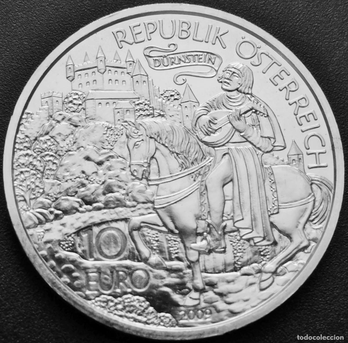 Alte M&uuml;nzen aus Europa: MONEDA DE AUSTRIA 10 EUROS 2009-RICARDO CORAZ&Oacute;N DE LE&Oacute;N SIN CIRCULAR PLATA 0,925 ESCASA