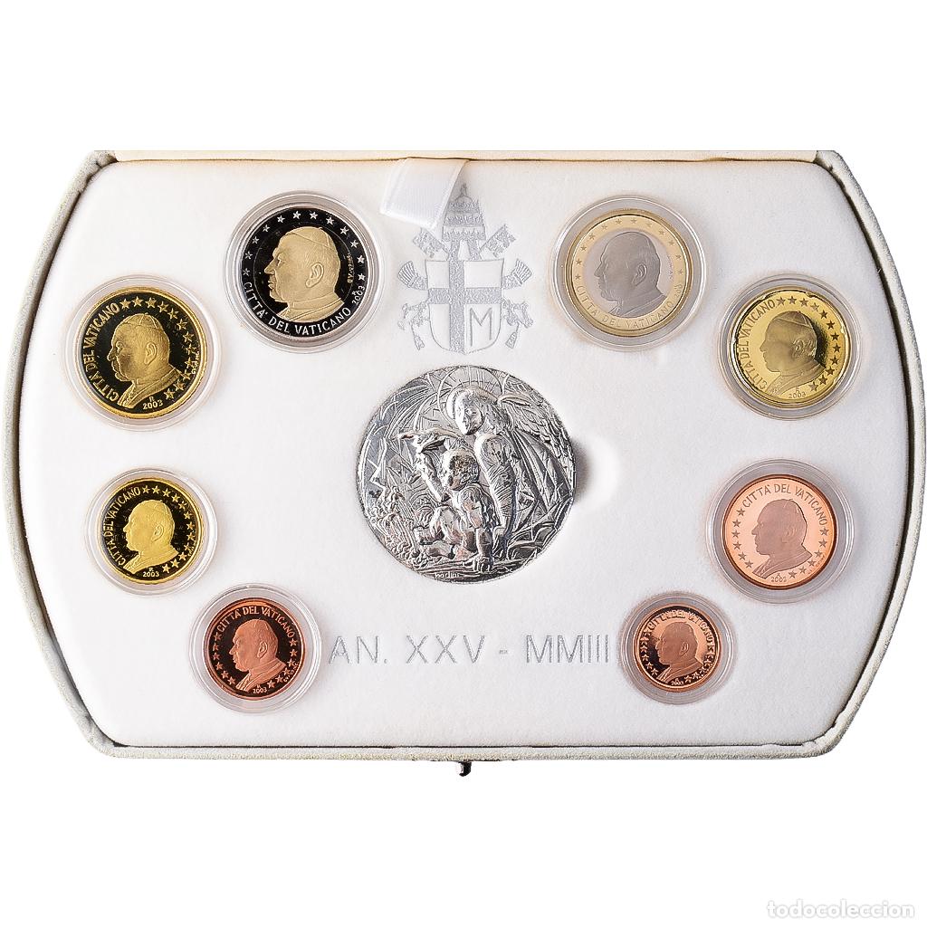 Monedas antiguas de Europa: [#1546564] CIUDAD DEL VATICANO, John Paul II, Set 1 ct. - 2 Euro + Medal, Prueba, 2003