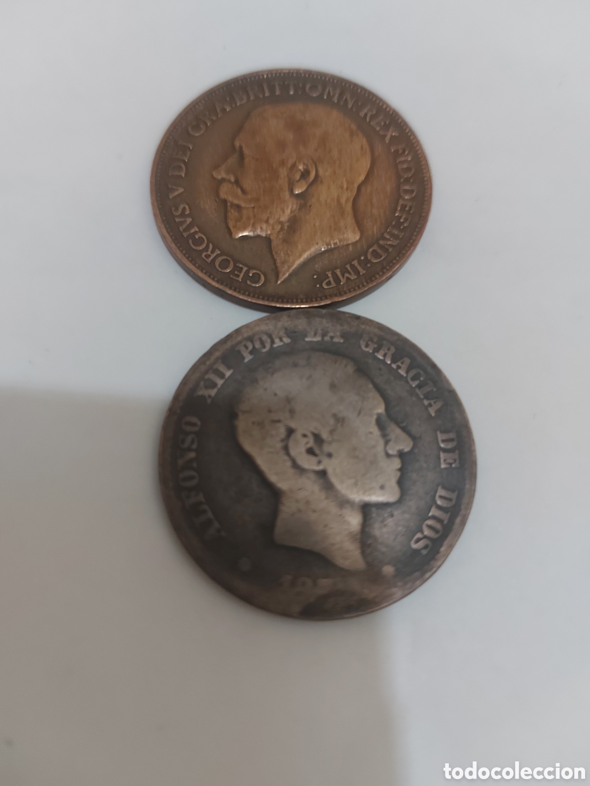 Alte M&uuml;nzen aus Europa: 2monedas 1 deEspa&ntilde;ay1