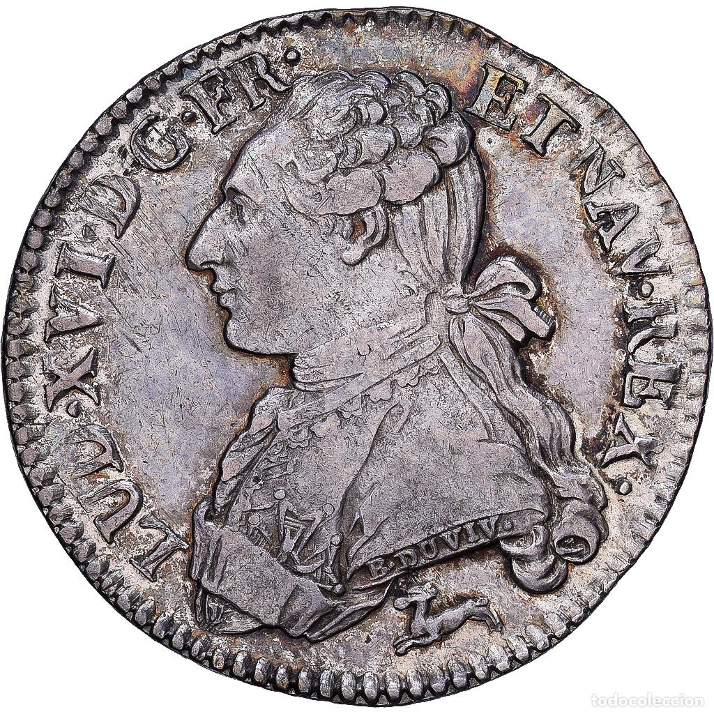 Monedas antiguas de Europa: [#1203187] Francia, Louis XVI, 1/5 &Eacute;cu aux branches d'olivier, 1786, Orl&eacute;ans, Plata, EBC