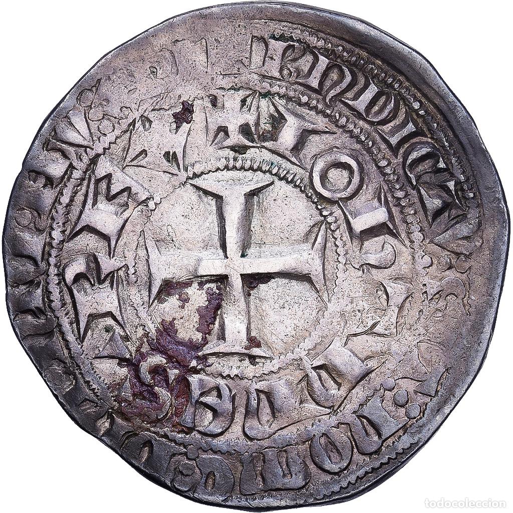 Monedas antiguas de Europa: [#1203212] Francia, Jean II le Bon, Gros Tournois, 1359, Toulouse (?), Vell&oacute;n, MBC