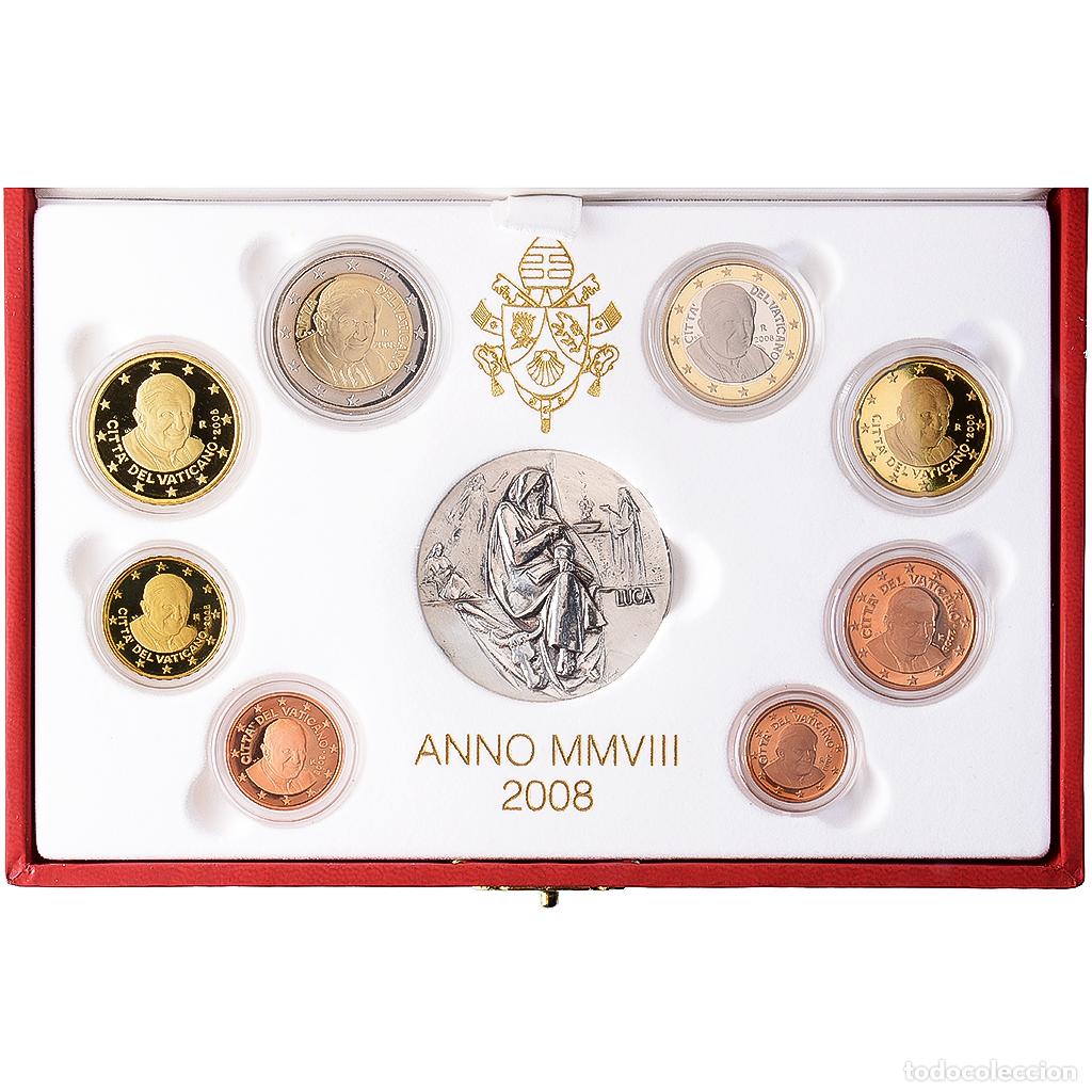 Monedas antiguas de Europa: [#1546554] CIUDAD DEL VATICANO, Benedict XVI, Set 1 ct. - 2 Euro + Medal, Saint Luke