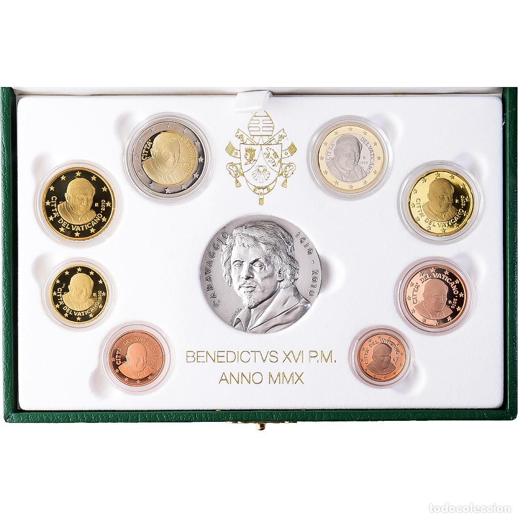 Monedas antiguas de Europa: [#1546556] CIUDAD DEL VATICANO, Benedict XVI, Set 1 ct. - 2 Euro + Medal, Caravaggio