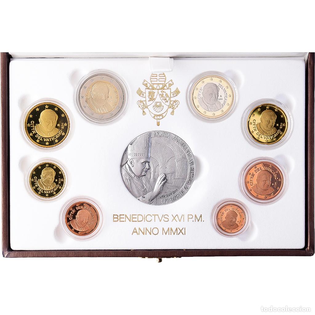 Monedas antiguas de Europa: [#1546557] CIUDAD DEL VATICANO, Benedict XVI, Set 1 ct. - 2 Euro + Medal, Prueba, 2011
