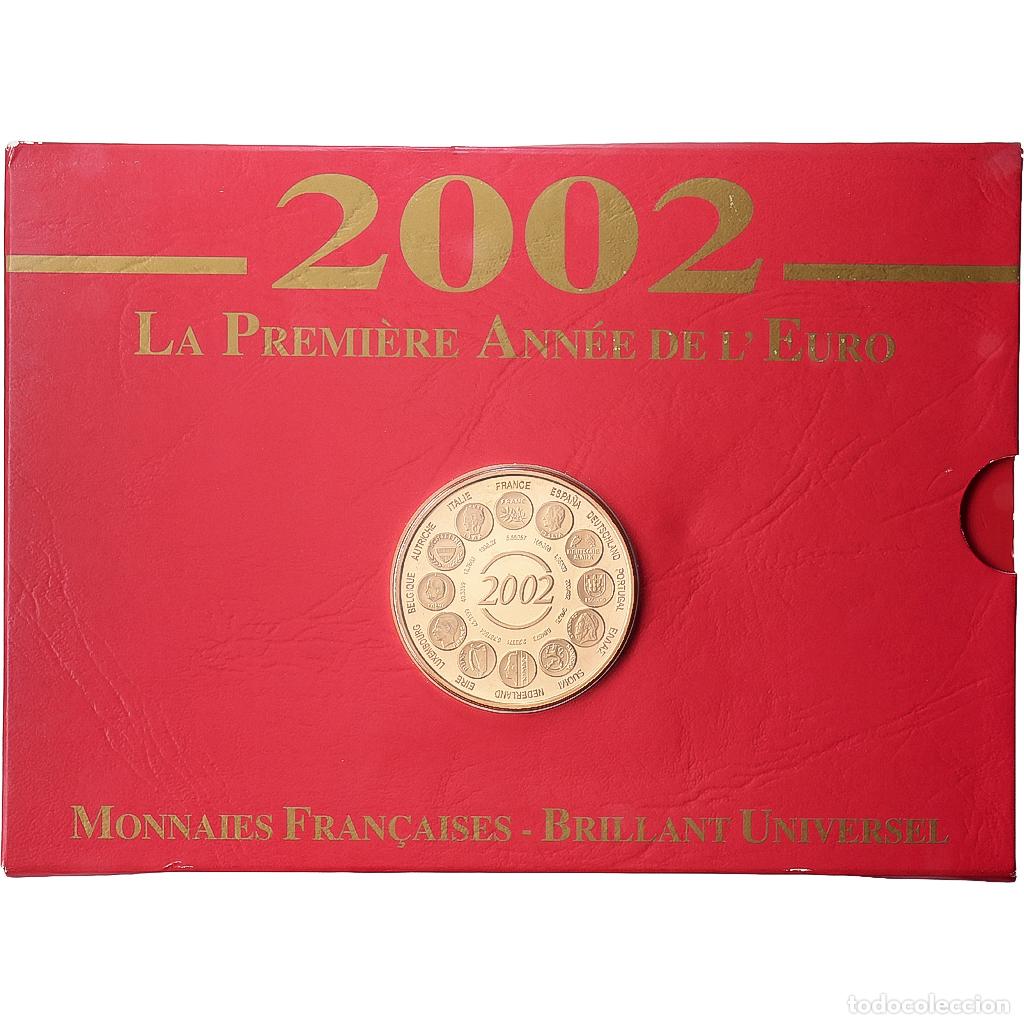 Monedas antiguas de Europa: [#1546862] Francia, Coffret 1c. &agrave; 2&euro; + jeton, Premi&egrave;re ann&eacute;e de l'Euro, S&eacute;rie BU